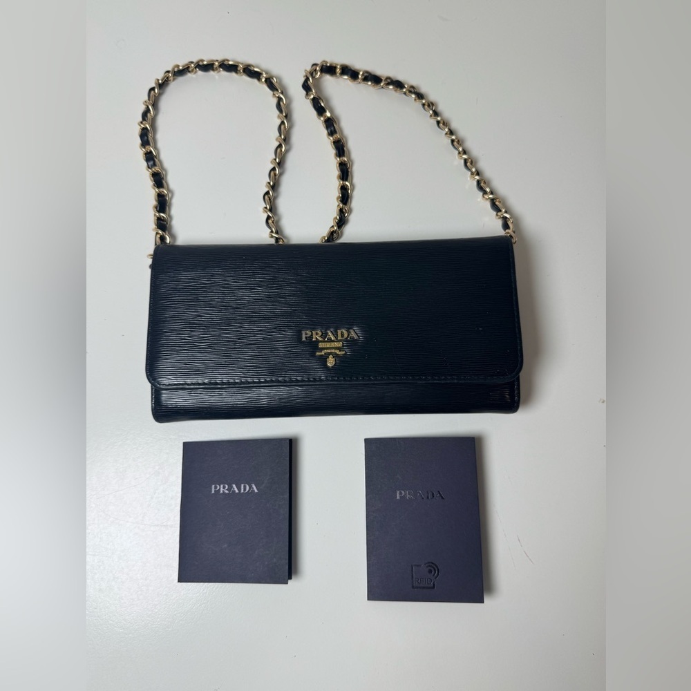 Prada Saffiano Lux Leather Continental Wallet with Gold Hardware - Picture 16 of 16